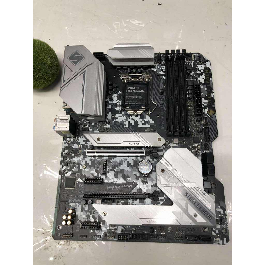 MAINBOARD (เมนบอร์ด) 1200 ASROCK B460 STEEL LEGEND ไม่มีกล่อง ไม่มีฝาหลัง  ประกันร้าน *มีตำหนิ