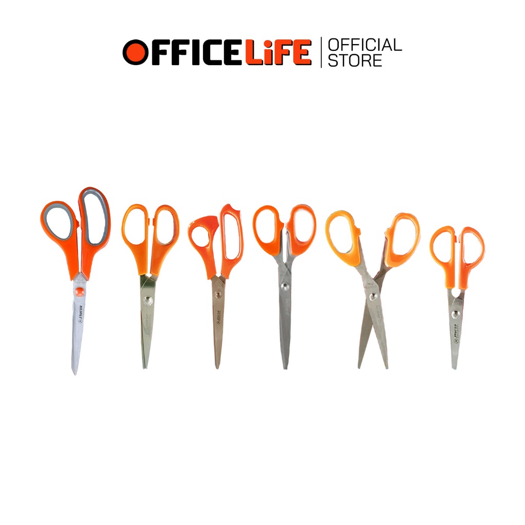 Horse (ตราม้า) กรรไกรสแตนเลส กรรไกร รุ่น H-201B, H-022, H-202, H-027, H-505, H-802 ขนาด 5 - 8.5 นิ้ว