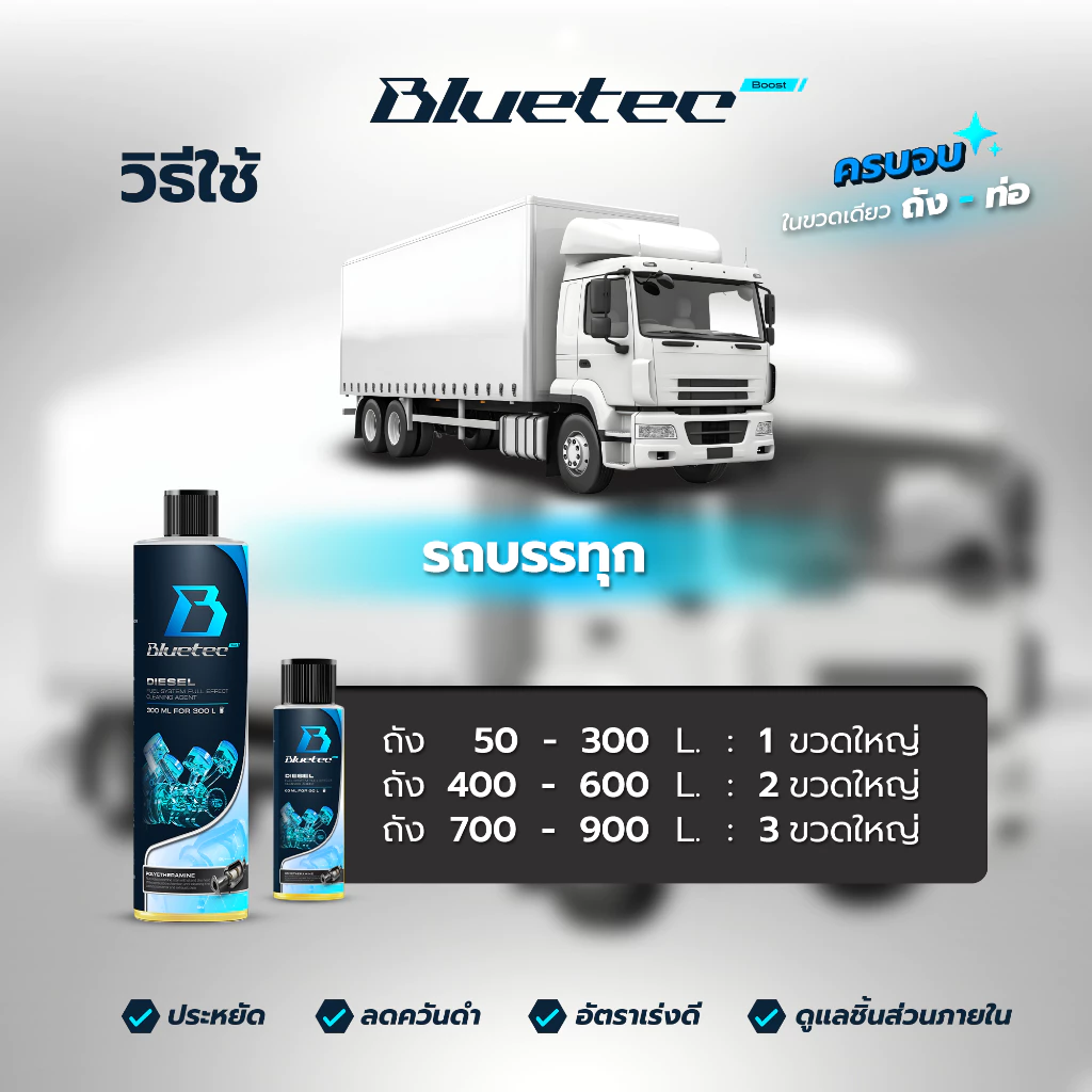 Bluetecboost น้ำยาล้างหัวฉีด ล้างแคต เคลือบเพิ่มประสิทธิภาพ เพิ่มการเผาไหม้ (1ml:1L) ถัง-ท่อ ครบจบในขวดเดียว thumbnail 8