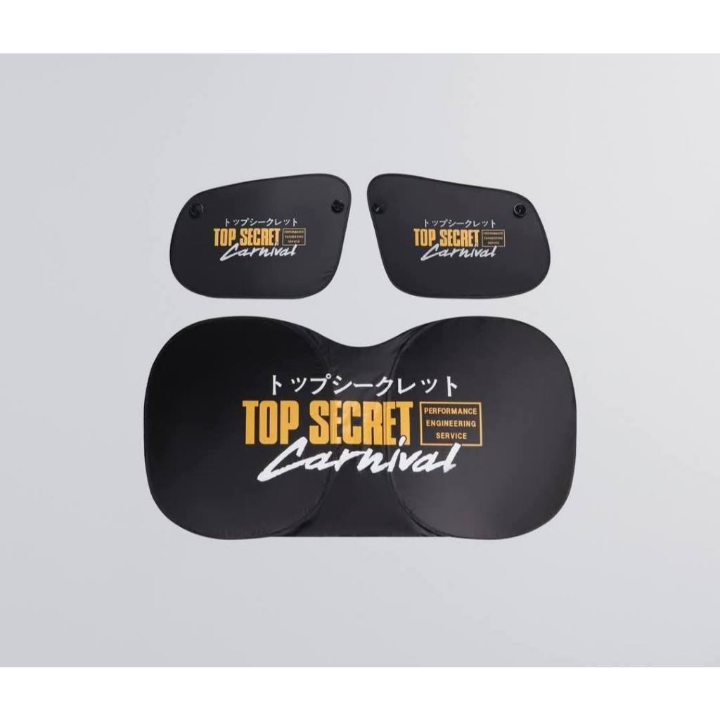 [ ของแท้ ] ม่านบังแดดรถยนต์ CARNIVAL x TOP SECRET COLLECTION SUNSHADE ของใหม่ พร้อมส่ง