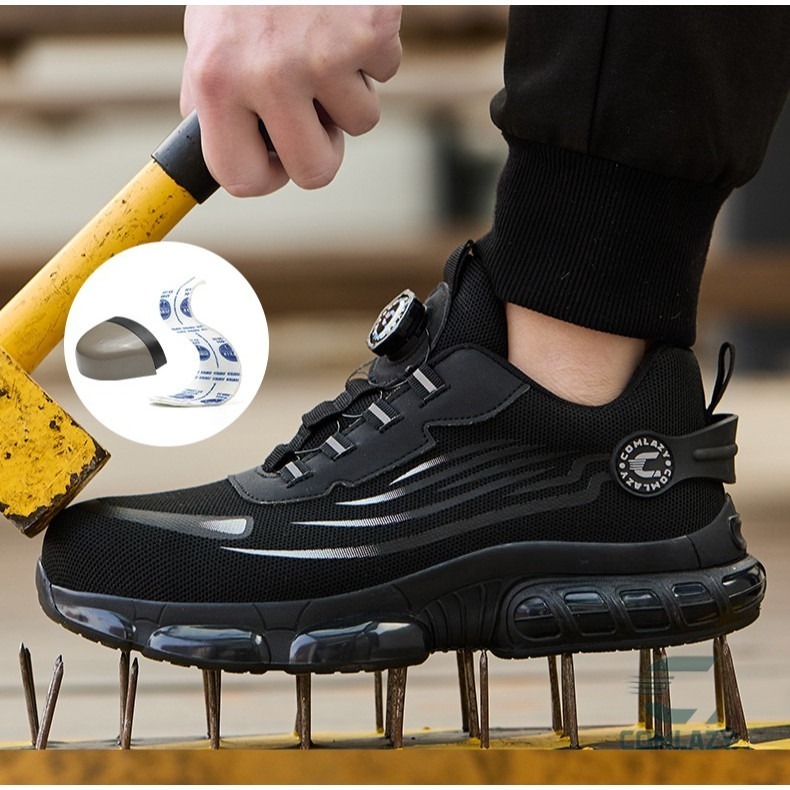 🔥พร้อมส่ง🔥รองเท้าเซฟตี้ พื้นเคฟลาร์ กันกระแทก safety shoes น้ำหนักเบาสวมใส่สบาย รองเท้า safety รองเท้าทำงาน size39-45🔥🔥 - รูปที่ 6