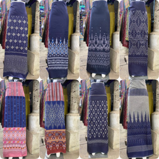 #ผ้าถุงหมักโคลน  #ย้อมคราม  #ผ้ายังไม่ได้เย็บ   #ลายขอค่ะ