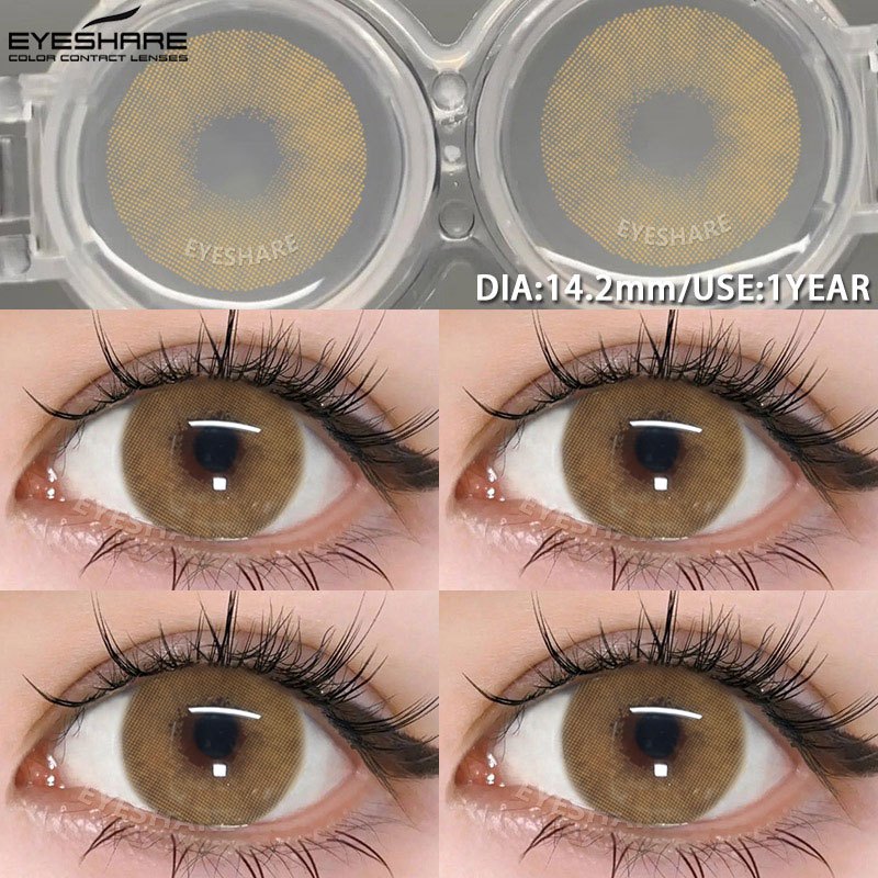 {COD}-AURORA/OCEAN คริสตัลคอนแทคเลนส์ 1 คู่ 14.2 มม.เลนส์สีเทาขนาดเล็กรายปีใช้คอนแทคเลนส์สีจัดส่งฟรี