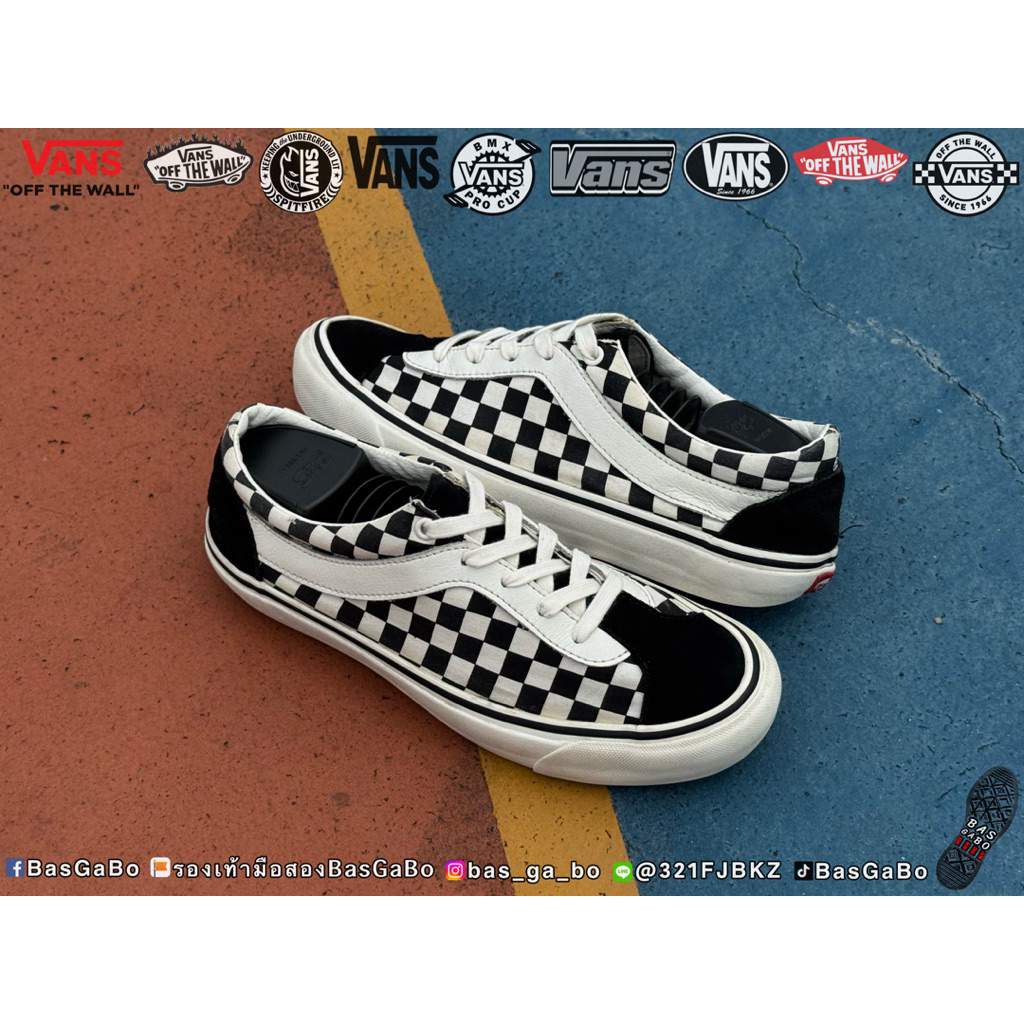 VANS BOLD NI CHECKERBOARD BLACK รองเท้ามือสอง รับประกันแท้ รองเท้าVansมือสอง รองเท้าVans Vansมือสอง 