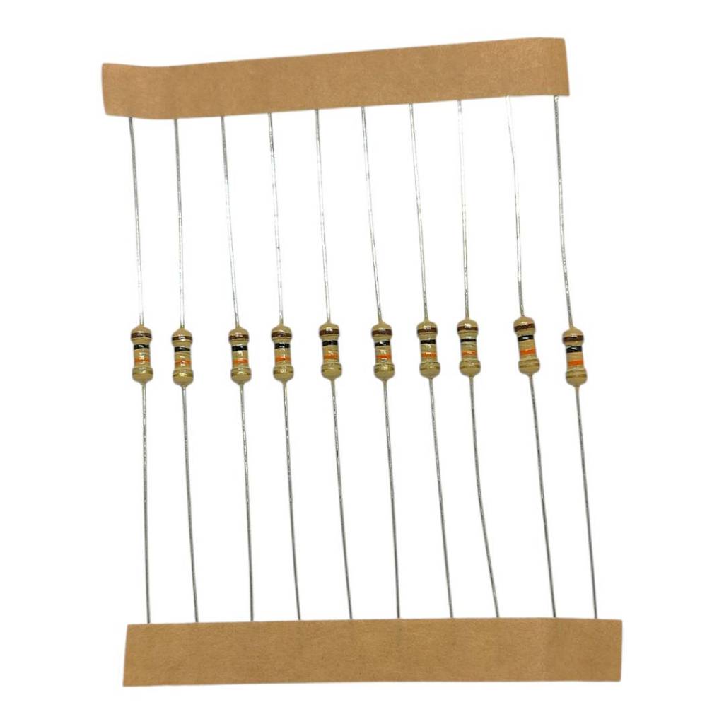 10pcs ตัวต้านทาน 1/4 W ค่า 3K-75k จำนวน 10ชิ้น