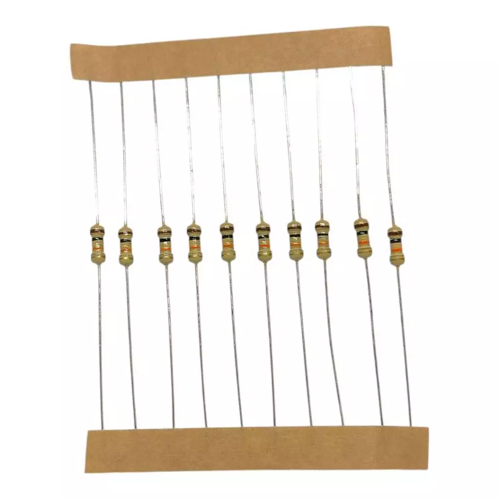 10pcs ตัวต้านทาน 1/4 W ค่า 3K-75k จำนวน 10ชิ้น