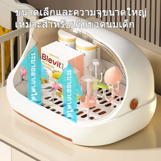 LESS กล่องเก็บขวดนม กล่องเก็บขวดนมอเนกประสงค์ ตัวฝาปิดป้องกันฝุ่นละอองและเชื้อแบคทีเรีย พกพาสะดวก กันฝุ่นละออง