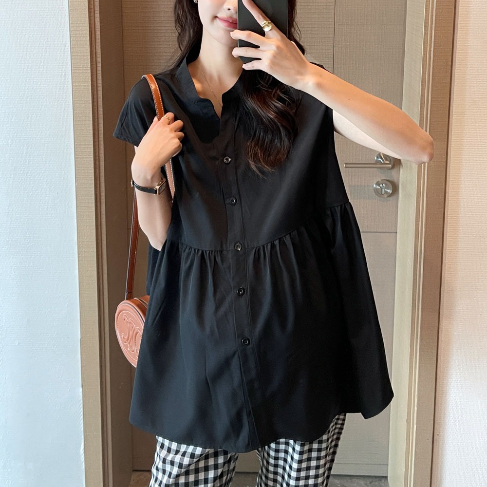 เสื้อคลุมท้อง - เสื้อโทนสีดำทรงสวยใส่สบายไม่รัดพุง สำหรับแม่ท้องโดยเฉพาะ