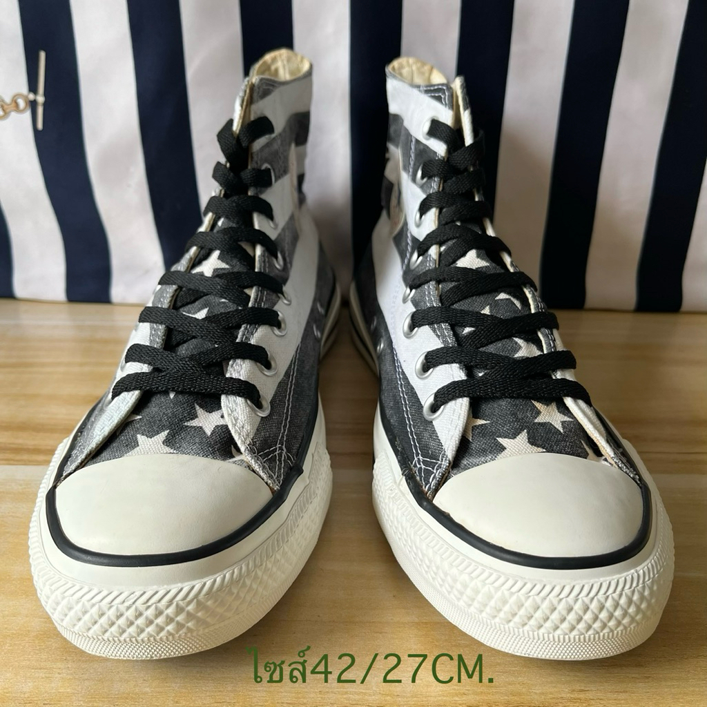 Converse All star ลายธงมือสองไซส์42/27CM.