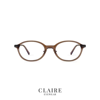 (แว่นสายตาสั้น) CLAIRE รุ่น "Haru" แว่นกรองแสงสายตาสั้น บล็อคแสงสีฟ้า กันแดดUV400 | ออกแดดเลนส์เปลี่ยนสี "ชา"