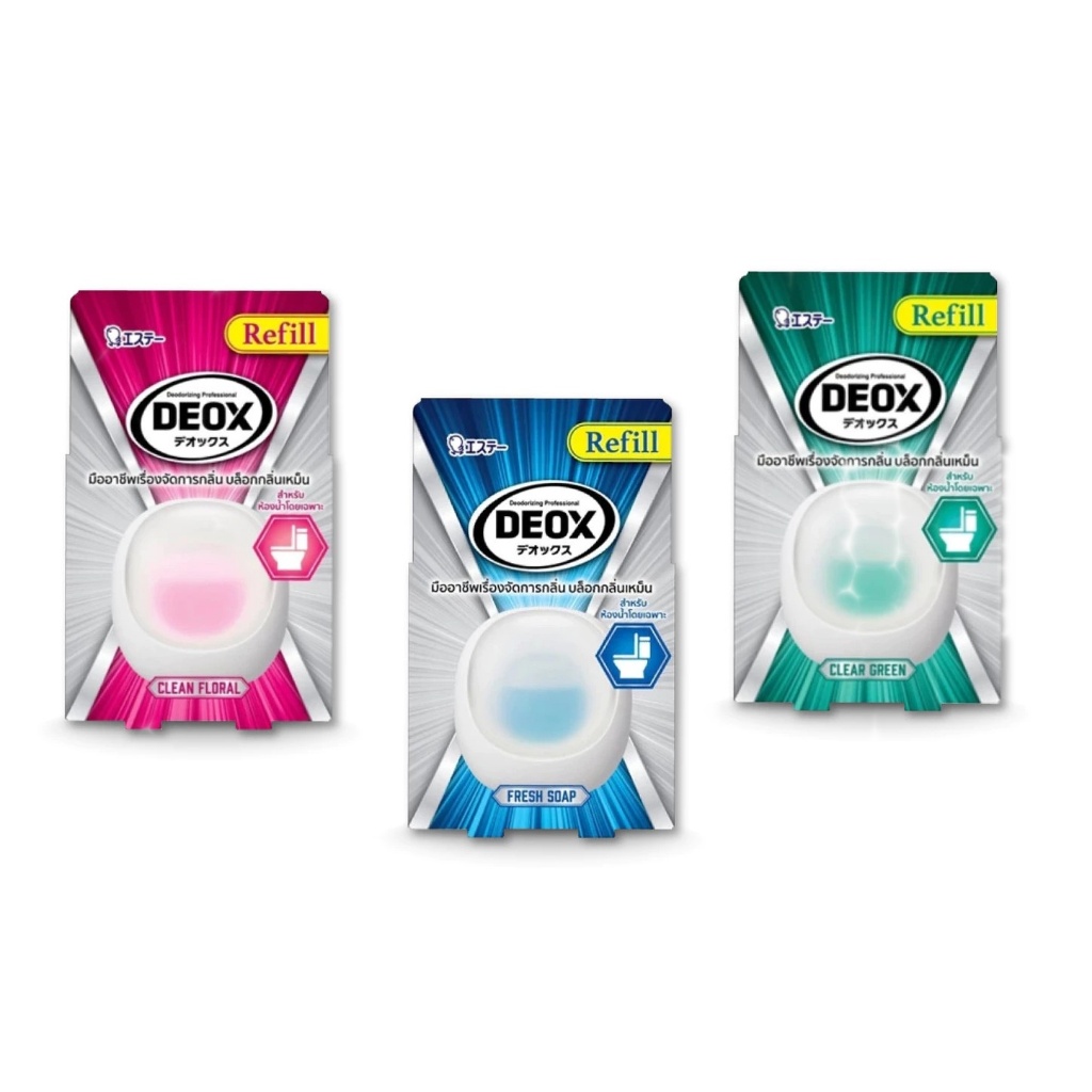 Deox for toilet refill ดีอ็อคซ์ น้ำหอมปรับอากาศสำหรับห้องน้ำ ขนาด 6 มล. มี 3 กลิ่น