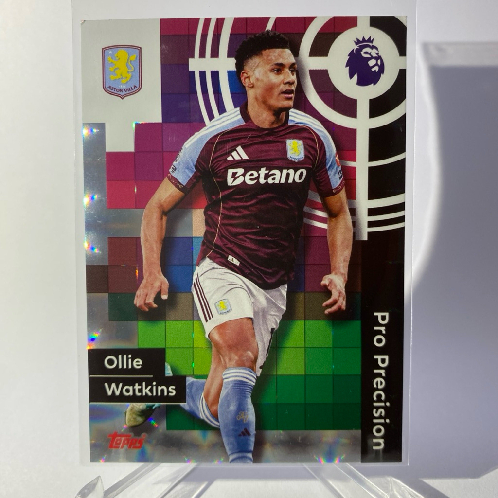 การ์ดนักฟุตบอล OLLIE WATKINS, ASTON VILLA, PRO PRECISION, TOPPS 2025 (ตำหนิมุมขวาบน)
