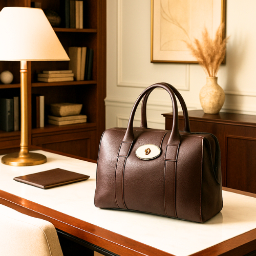 👜 Mulberry Vintage Leather Bag – Dark Brown