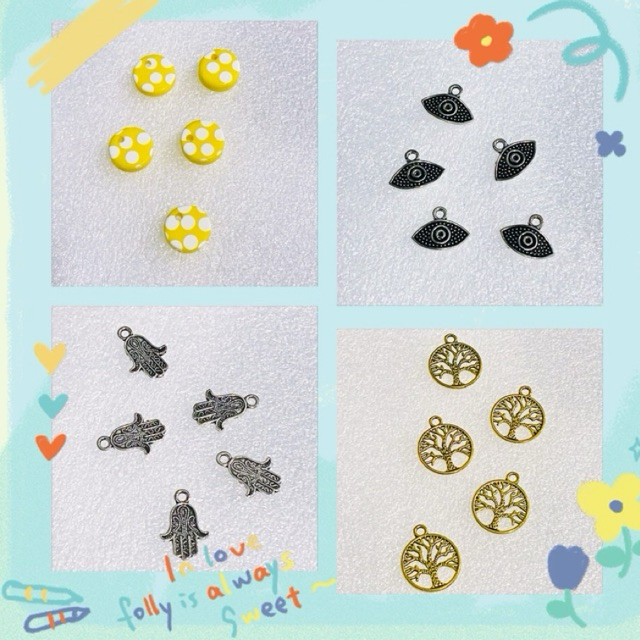 จี้ สร้อยคอ มูเตลู วินเทจ สายหวาน(1 set=5pcs.)☮️
