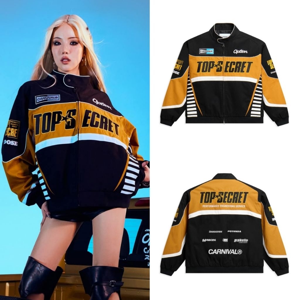 (พร้อมส่ง) ของแท้ 100% แจ็คเก็ต CARNIVAL x TOP SECRET Performance Jacket ดำ ทอง ไซส์ M Silvia S15 Fa