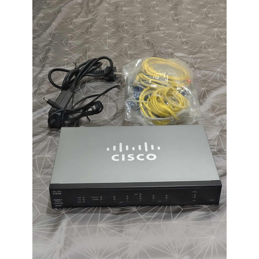 Cisco RV340 Dual WAN Gigabit VPN Router With Power Adapter, Lan 6 เส้น