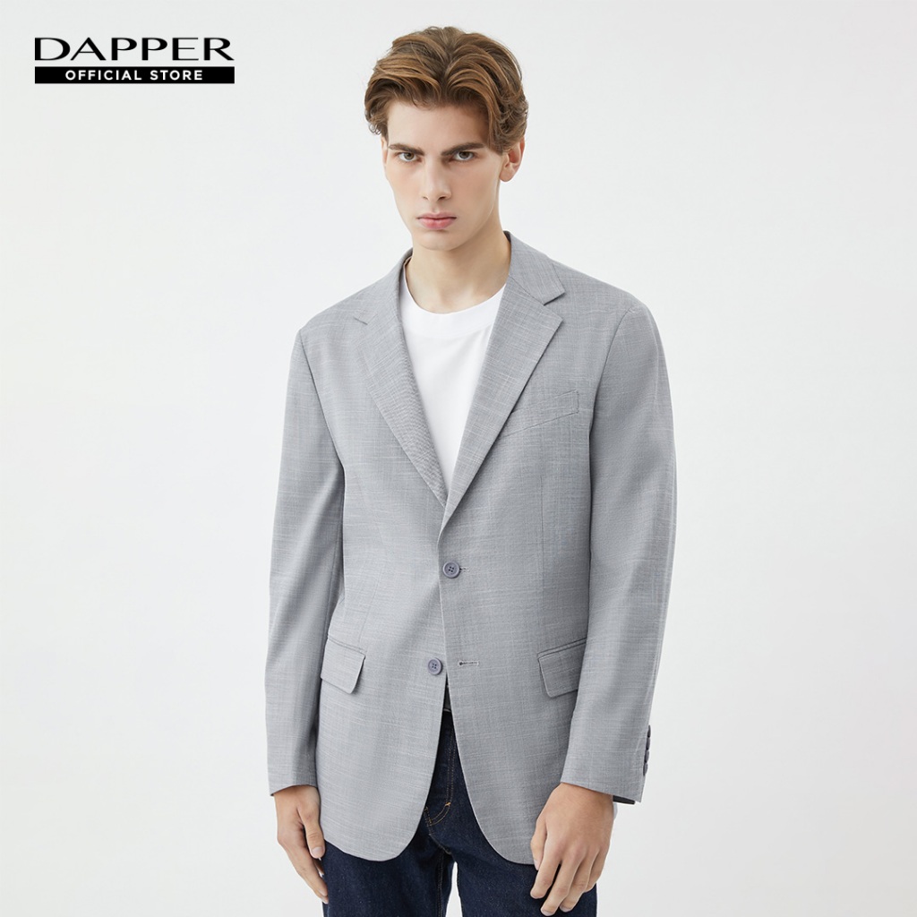 DAPPER เสื้อเบลเซอร์ Micro Texture Stretch Blazer สีฟ้า (JS/BL/302RSP)