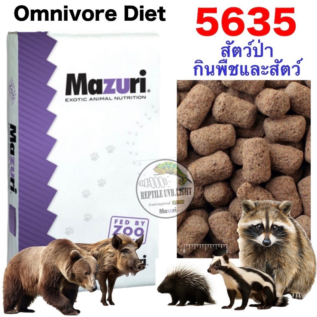 มีหลายขนาด มีหลายขนาด แรคคูน สกังค์ เม่น หมี หมูป่า  Mazuri  5663 Omnivore Diet หอยทาก ทากยักษ์