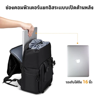 K&F CONCEPT กระเป๋ากล้อง Camera Backpack 25L Hard Shell กันน้ำ ใส่กล้อง 1 ตัว 4 เลนส์ Laptop 16"