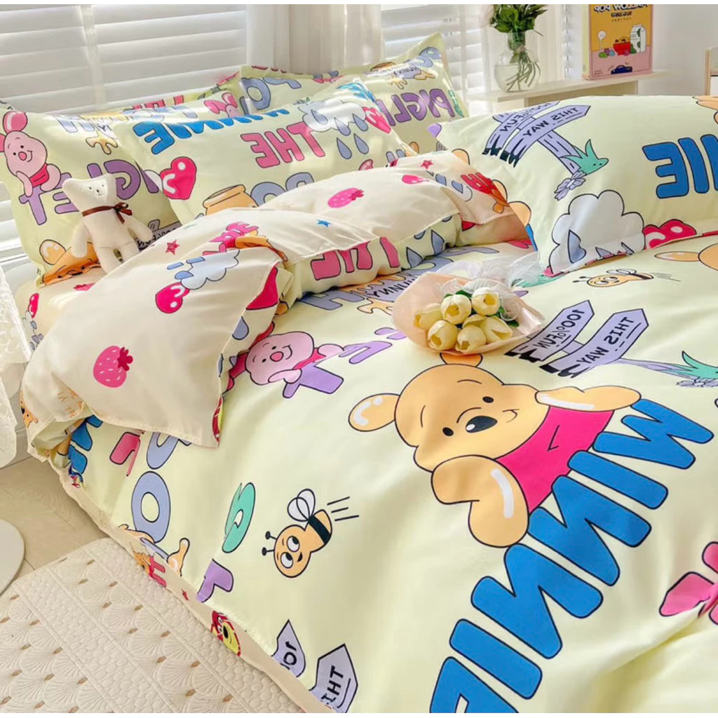 ชุดผ้าปูที่นอน ลายหมีพูร์ ขนาด 3 5 6 ฟุต ผ้า COTTON 100% thumbnail 3
