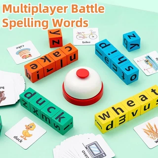 ของเล่นเสริมการเรียนรู้ ฝึกสะกดคำ คำศัพท์ภาษาอังกฤษ - letter matching card English word spelling game