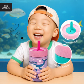 แก้วน้ำเด็ก กระบอกน้ำเด็ก 350ml สแตนเลส เก็บเย็น/ร้อน ลายการ์ตูนเต็มใบ พกพาสะดวก รุ่น Kid’s Little Buddy Moment