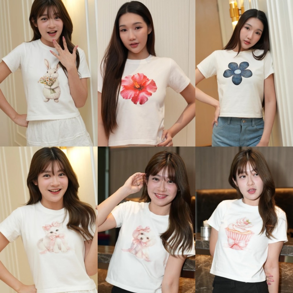 Recommend !! Crop Top เสื้อยืด เสื้อครอป พิมพ์ลาย ยอดนิยม เสื้อน่ารัก ผ้าคอตตอน cotton แฟชั่น ผู้หญิง genY genZ ผญ