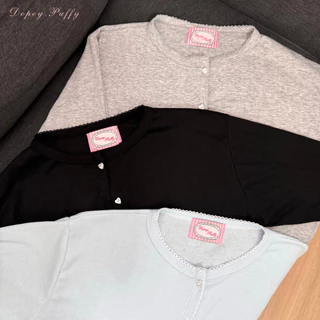 SOFT CARDIGEN เสื้อแขนยาว ผ้าฉลุหัวใจ