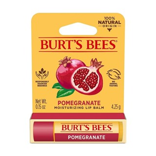 หมดอายุ 2028 [มีกล่อง] Burt's Bee Moisturizing Lip Balm #Pom…