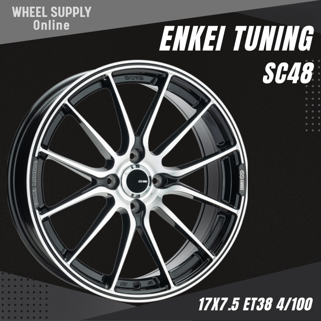 ล้อ ENKEI TUNING รุ่น SC48 สีดำหน้าขัดเงา ล้อ 4/100 ขอบ 17 นิ้ว ENKEI ล้อแท้ แบรนด์คุณภาพ