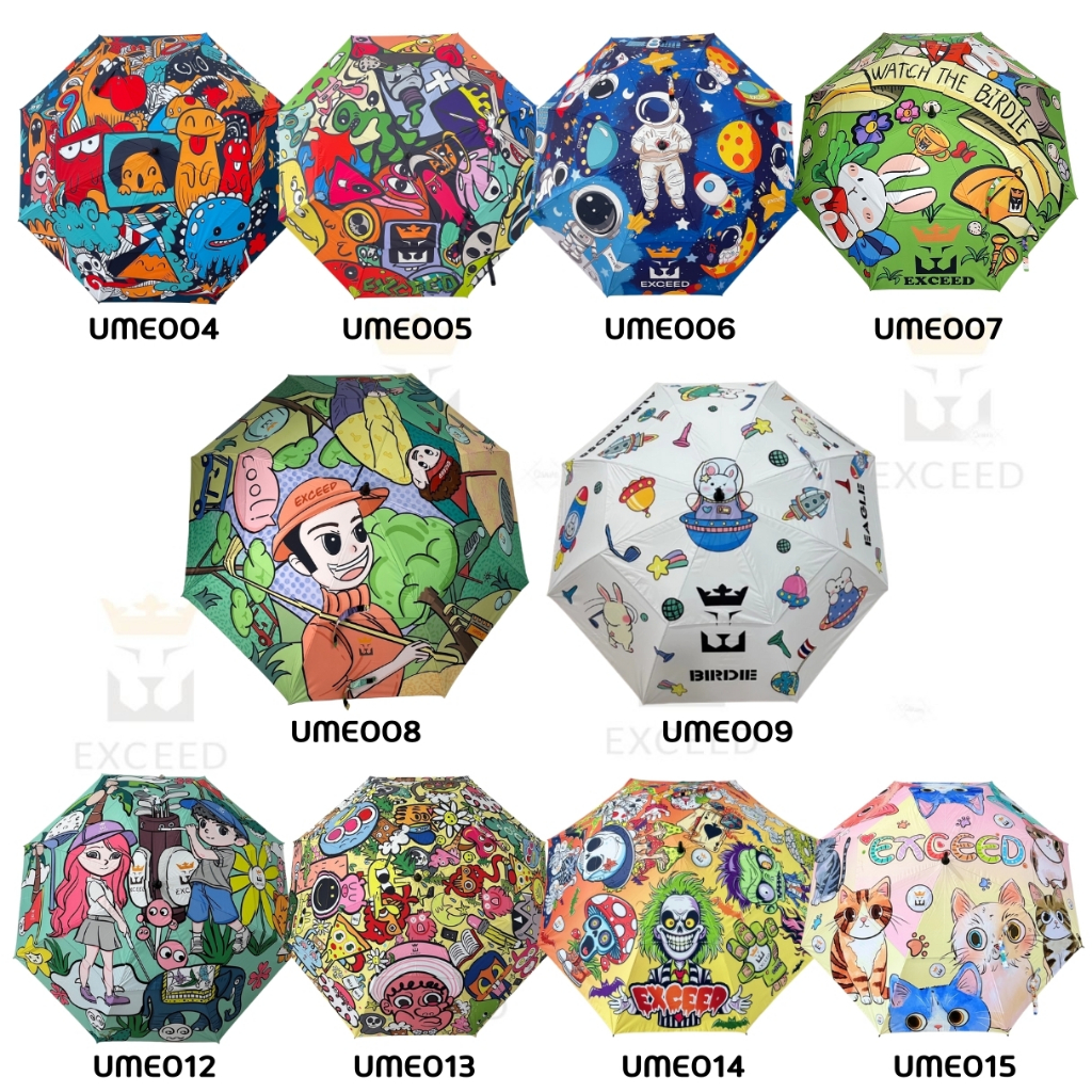 รวมร่มกอล์ฟ ขนาดใหญ่ แบบ 2 ชั้น ขนาด 30 นิ้ว Exceed Golf Umbrella โครงไฟเบอร์แข็งแรง