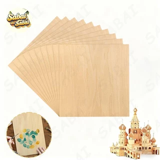 บัลซ่าแผ่นไม้ ไม้บัลซ่าหน้า 5/10pcs ไม้ที่ยังไม่เสร็จ สําหรับบ้านเรือหัตถกรรมรุ่น ทําเอง บัลซา ไม้แผ่น แผ่นไม้