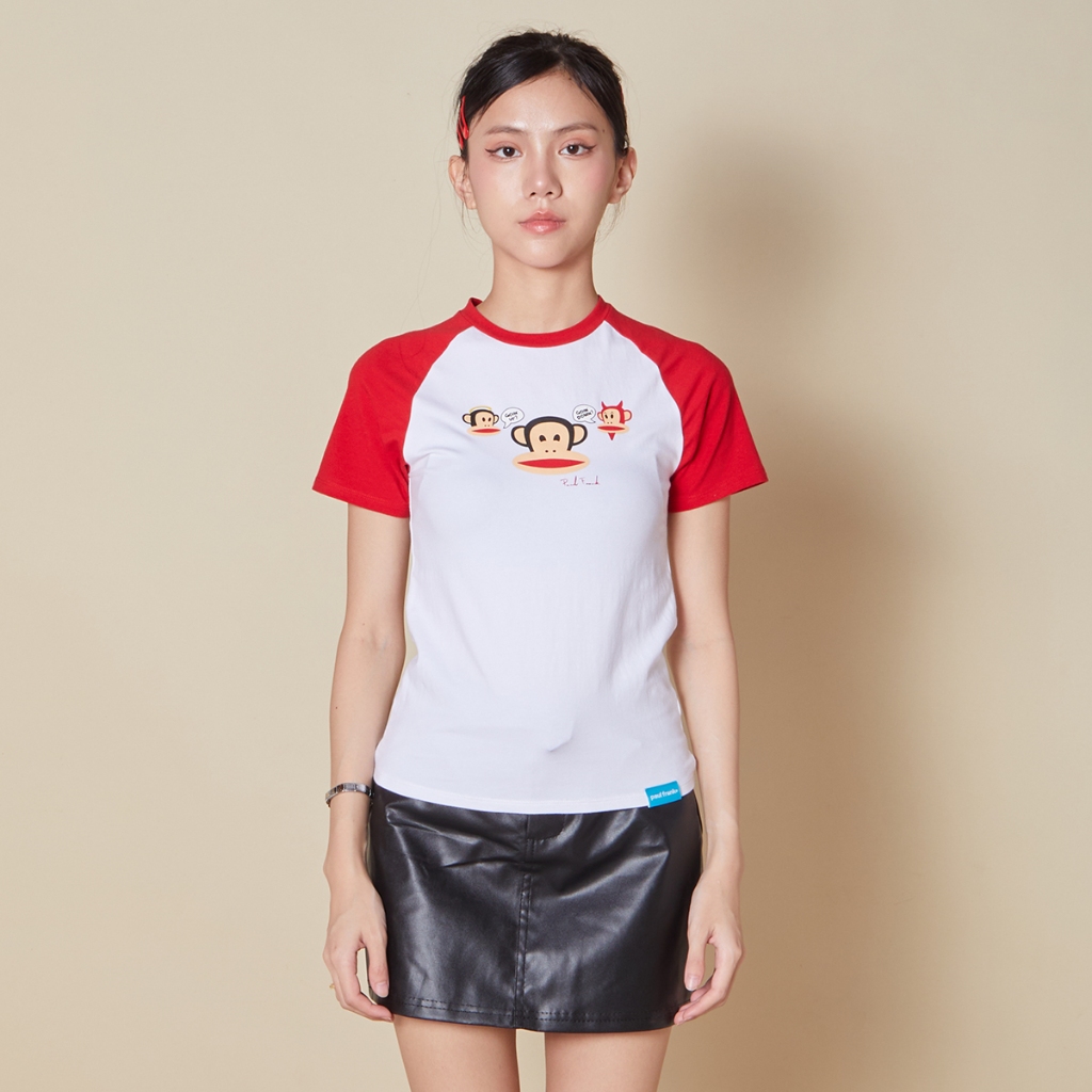 PAUL FRANK เสื้อยืดผู้หญิง PF WOMENS GUT FEELING CROP TEE