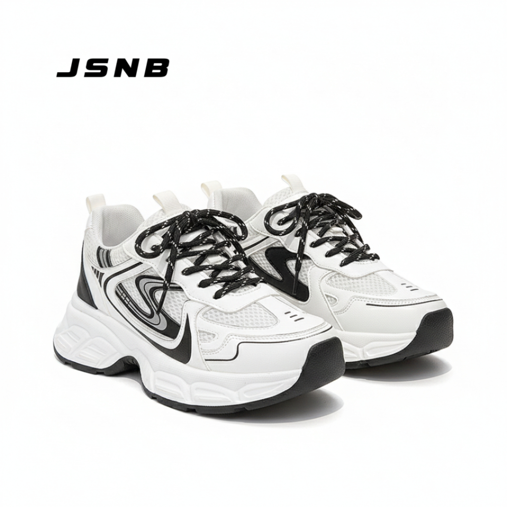 JSNB ส่งฟรี รองเท้าผ้าใบ ทรงสปอร์ต พร้อมส่ง รองเท้ากีฬาลำลอง ใส่วิ่งได้ พื้นหนานุ่ม กันลื่น เบา ระบายอากาศได้ดี  [LN919]