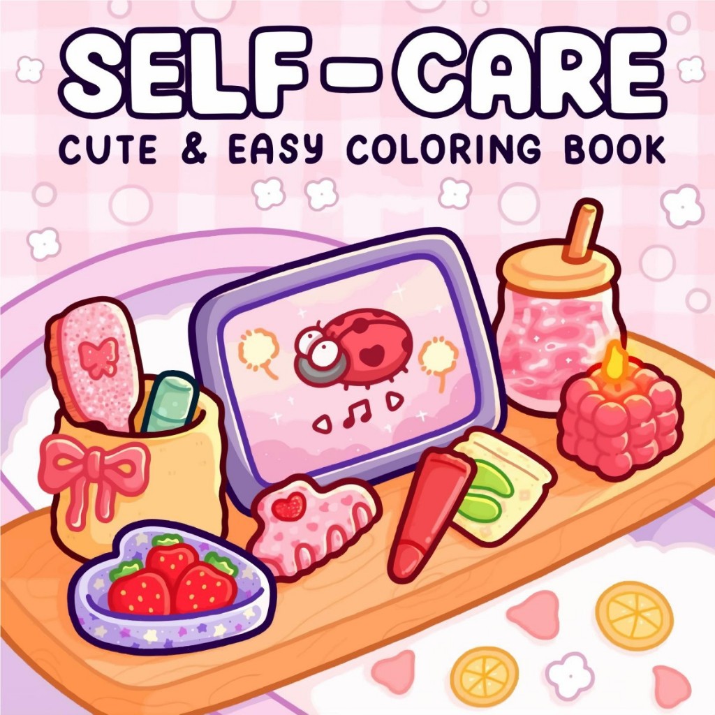 [พร้อมส่ง] SELF-CARE สมุดภาพระบายสี ภาพน่ารัก ลายเส้นชัด สำหรับฝึกสมาธิ งานอดิเรก