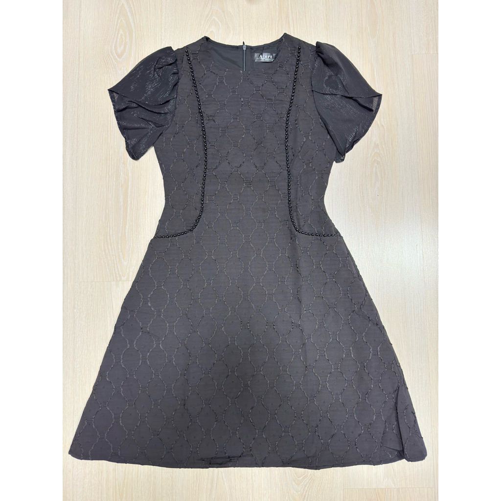 เดรสAlert ชุดทำงานสีดำ เดรสดำ