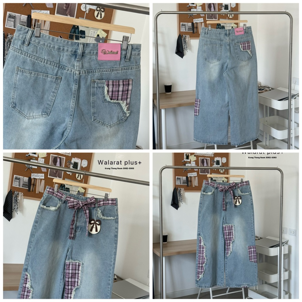 Scotty buggy jeans🎸🎺กางเกงยีนส์ ทรงบัคกึ้ แต่งสก็อต เก๋ๆ แฟชั่นมาก งานสั่งตัดตามไซส์ ทรงสวย ไซส์ใหญ่ - รูปที่ 7