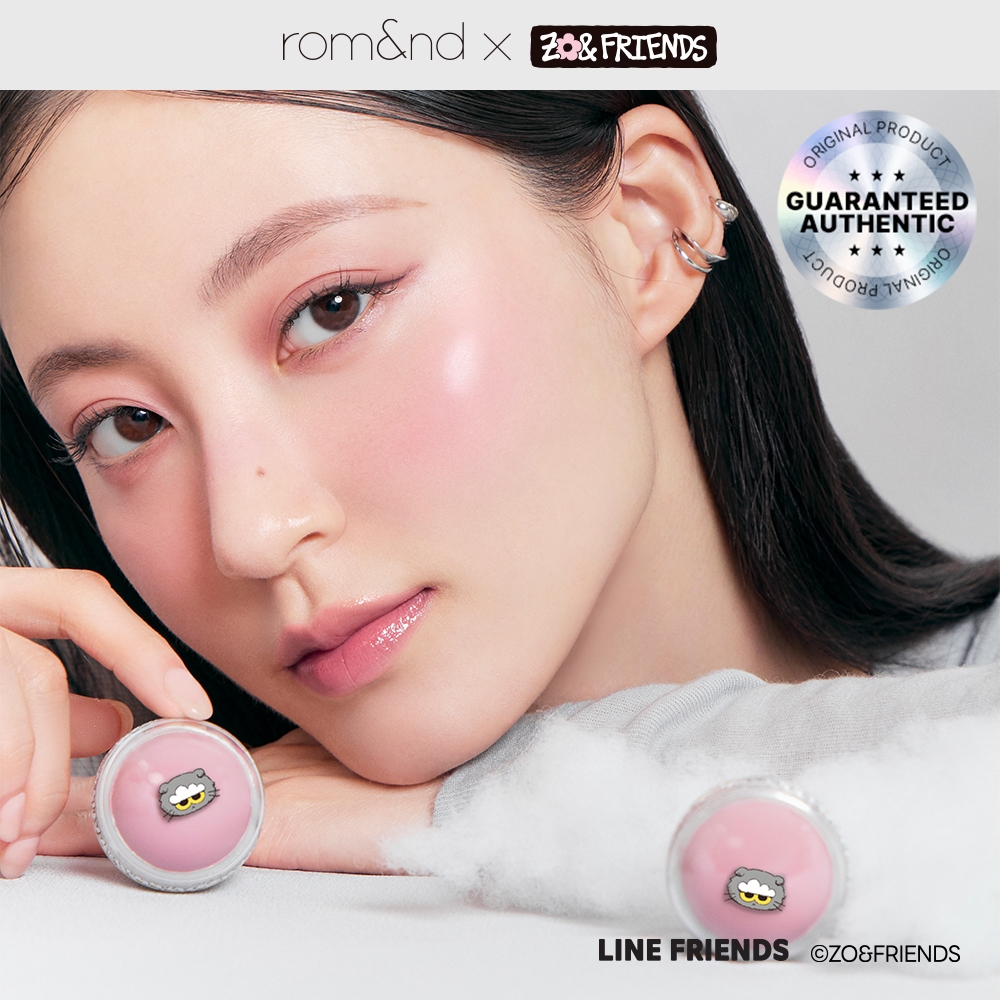 [rom&nd official] rom&nd X ZO&FRIENDS Juicy Roll Cheek + Puff Set  | Cheek Blush, Cream Cheek (2colors)