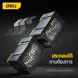Deli ลิ้นชักพลาสติก ลิ้นชักพลาสติกเก็บสกรู กล่องใส่อะไหล่พลาสติก ยึดกำแพงได้ Compartment Drawer