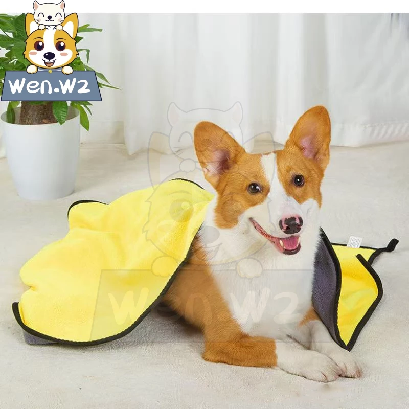 wen.W2 ผ้าซับน้ำสัตว์เลี้ยง ขนาด 30x60 ซม. พร้อมซึมซับเร็วแห้งไว หลังอาบน้ำ