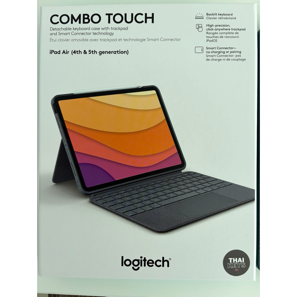 Keyboard case with trackpad for IPAD AIR gen4&5 มือสอง สภาพดีมากๆ มีรอยเลอะจุดเล็กๆ2จุดรูปสุดท้าย รา