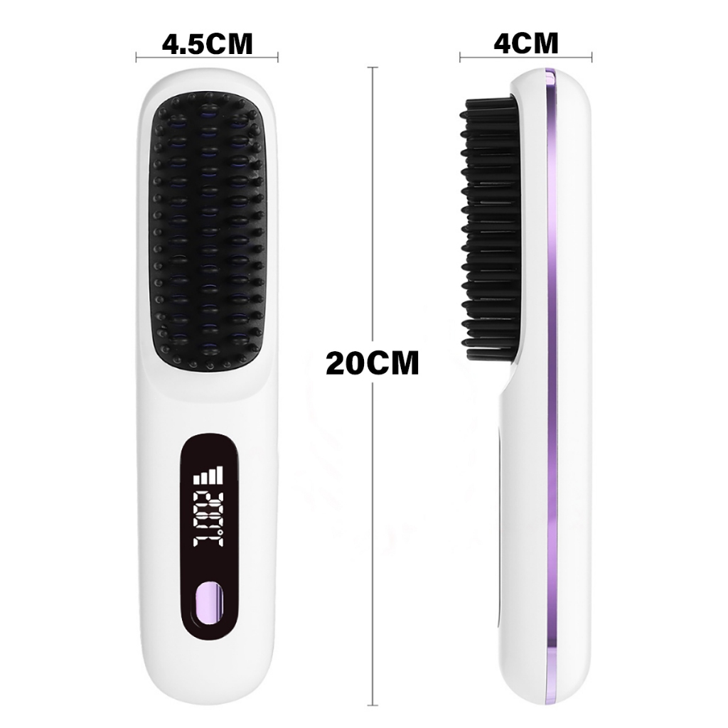 【รับประการ 5 ปี】หวีไฟฟ้าไร้สาย ซี่หวีเคลือบไม่ลวกหน้าและมือ 10000mAh ทรงผมอยู่ทรงยาวนาน 24h หวีรีดผม หวียืดผมไร้สาย - รูปที่ 7