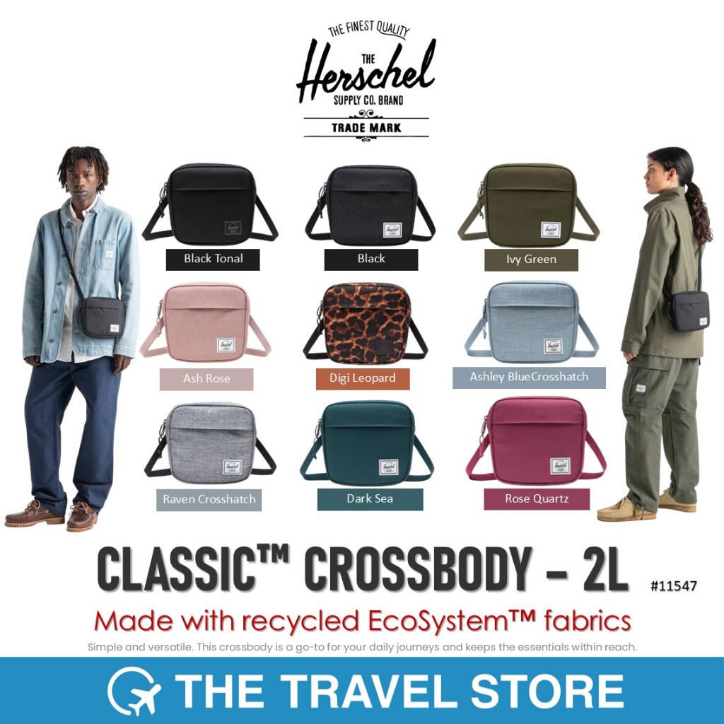 Herschel Supply CLASSIC™ CROSSBODY Made with recycled EcoSystem™ fabrics กระเป๋าสะพายข้าง พาดหัวไหล่