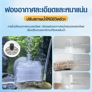 กรองตู้ปลา Bonetarเติมออกซิเจน ฟองอากาศแรง กรองน้ำใส ขนาดS/Mสำหรับตู้ปลาเล็กกลาง กรองของเสียดีเยี่ยม
