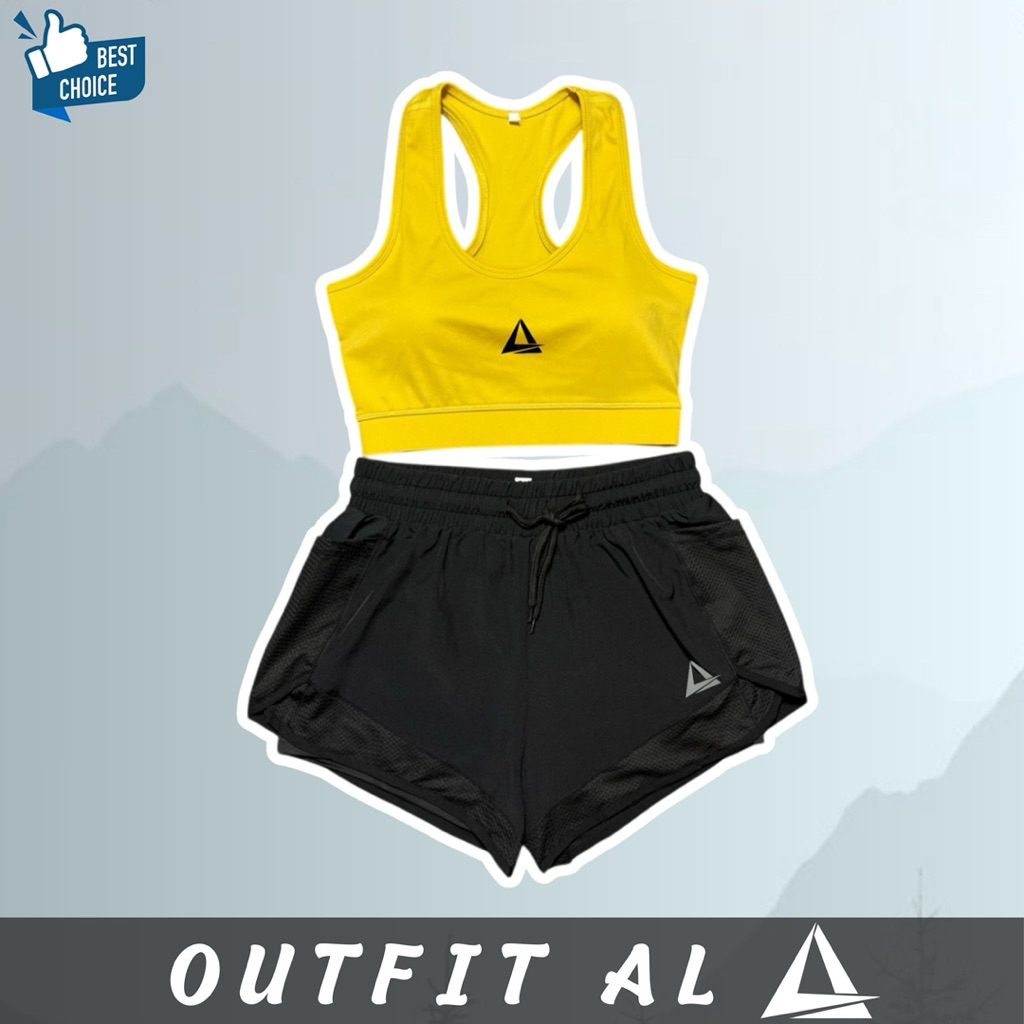ชุดสปอร์ตบรากางเกงวิ่งออกกำลังกายผู้หญิง 2ชิ้น Sb123
