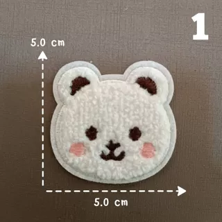 ⭐️ตัวรีดติดเสื้อ ติดกระเป๋า หน้าหมี กระต่าย แมวมี 4 สี น่ารัก ขนปุย โดนใจ DIY⭐️