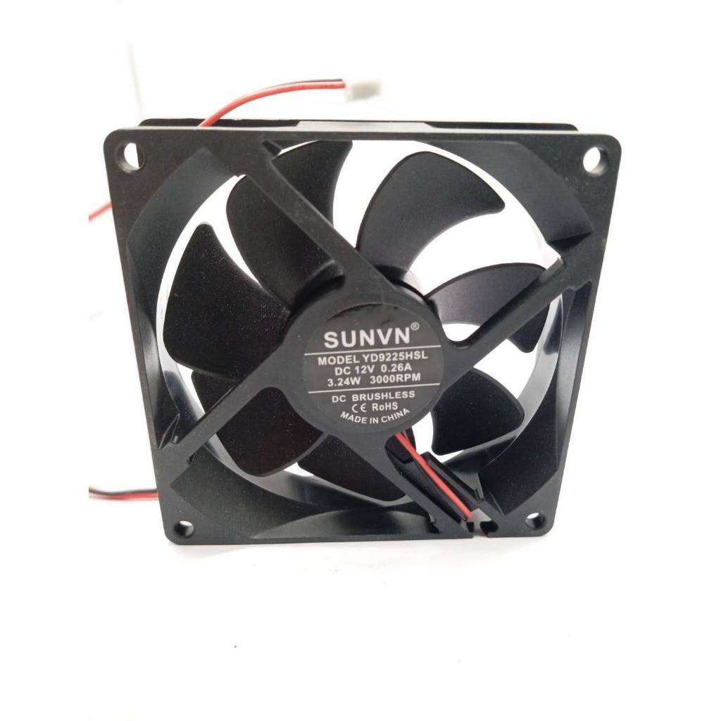 สั่งเลย พัดลม 3 นิ้วครึ่ง 90x90x25. 12V 0.26A 2 สาย ดำแดงทางร้านมีราคาส่ง พร้อมส่ง