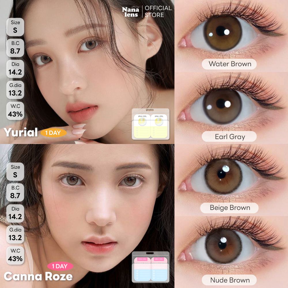 [แบ่งขาย/ยกกล่อง] Idollens 1 Day รุ่น Yurial / Canna Roze & I-SHA รุ่น I-Shaday คอนแทคเลนส์รายวัน