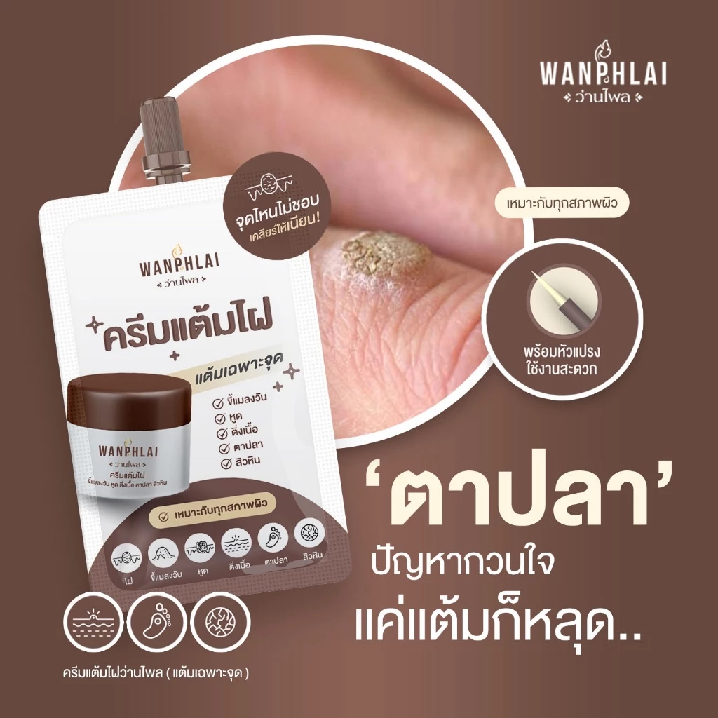 ครีมแต้มไฝ ว่านไพล ขี้แมลงวัน ติ่งเนื้อ หูด ตาปลา แก้ปัญหา สิวหิน ครีมกำจัดไฝว่านไพล ไฝ หูด จี้ไฝ แต้มไฝ ขนาด 1.2 กรัม thumbnail 6