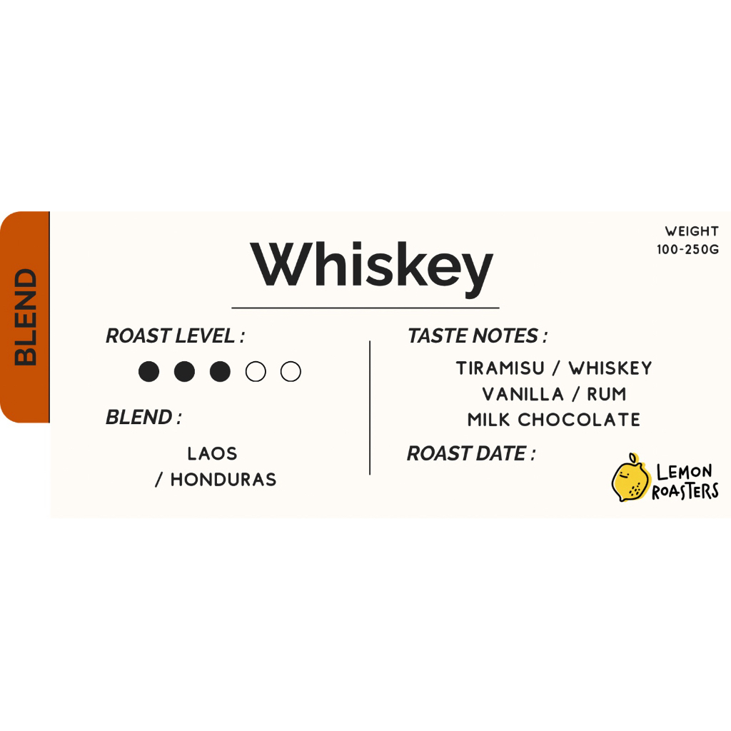 วิสกี้ เมล็ดกาแฟเบลนด์ WHISKEY BLEND 200 g. (คั่วกลาง-อ่อน)